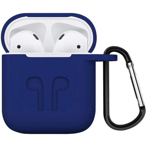 Airpods iCoon Silicone Case Cover Hoesje geschikt voor Apple Airpods - Kobalt Blauw