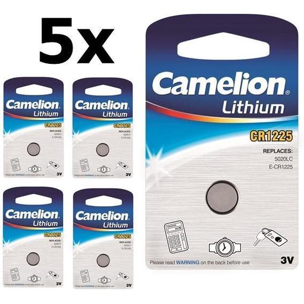 5 Stuks (5 Blister a 1st) Camelion CR1225 48mAh 3V batterij