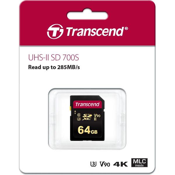 Transcend TS64GSDC700S flashgeheugen 64 GB SDXC Klasse 10 MLC