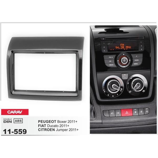 2-DIN CITROEN Jumper 2011+ / PEUGEOT Boxer 2011+ / FIAT Ducato 2011+ (Piano black) inbouwpaneel Audiovolt 11-559