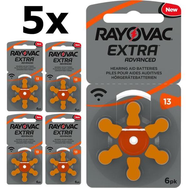 30 Stuks (5 Blister a 6st) Rayovac Extra Advanced 13 MF Gehoorapparaat batterijen