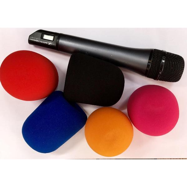 Reinhardt Microphone Windshields Foam set extra large for wireless microphone 5 colour set