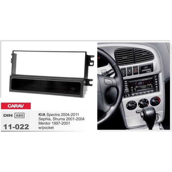 1-DIN KIA Spectra 2004-2011; Sephia, Shuma 2001-2004 ; Mentor 1997-2001 w/pocket afdeklijst / installatiekit Audiovolt 11-022