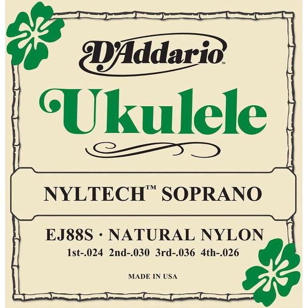 Ukulele snaren EJ88S Sopran Nyltech 24-30-36-26
