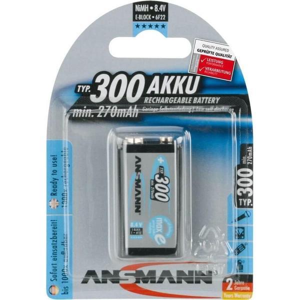 Ansmann 9V maxE Batterij - 1 stuk - 270 mAh