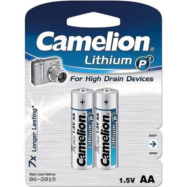 Camelion P7 AA - LR6 Lithium 1,5V batterijen - 2 stuks