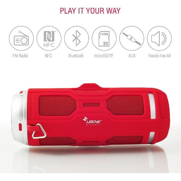 LEICKE DJ Roxxx Active Draadloze stereoluidspreker 10W Rood