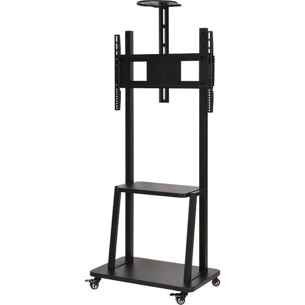 DQ Artemis TV Vloerstandaard Zwart Verrijdbaar