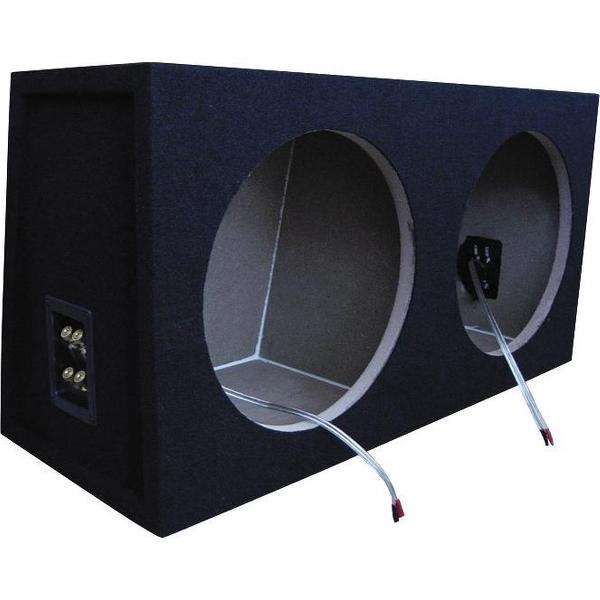 Necom Subwooferkist 2 X 12'' Met 2 Aansluitingen 52 Liter Mdf Zwart