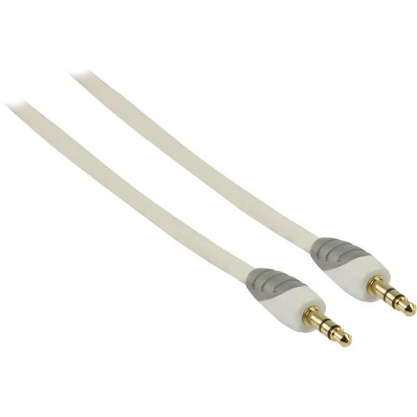 Bandridge 3,5mm Jack stereo audio kabel - wit - 2 meter