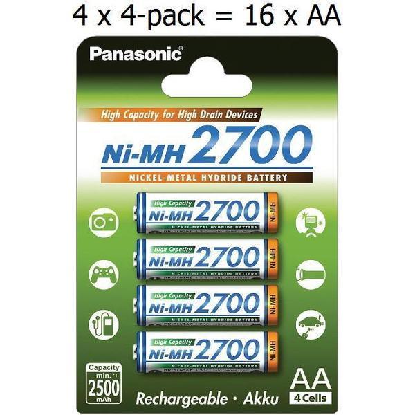 Pak van 16 x AA Panasonic batterijen - speciaal voor flitsers