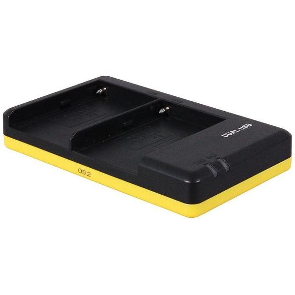 Huismerk Duo oplader voor 2 camera accu's Sony NP-FM30 / NP-FM50
