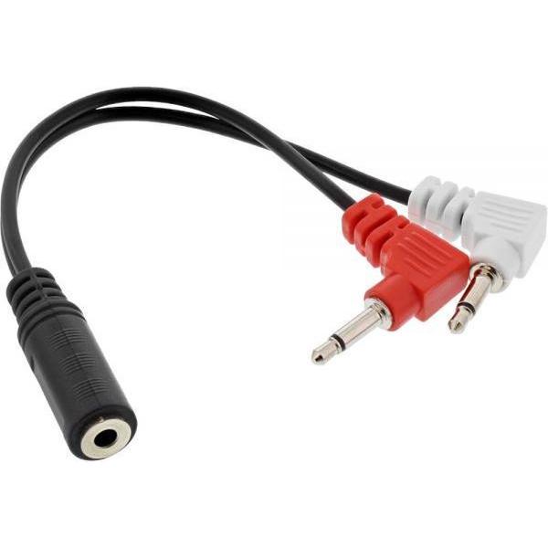 InLine 99313I audio kabel 0,15 m 2 x 3.5mm 3.5mm Zwart, Rood, Wit
