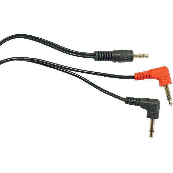 Electrovision 2x 3,5mm Jack (m) mono - 3,5mm Jack (m) stereo audio splitter kabel - 1 meter