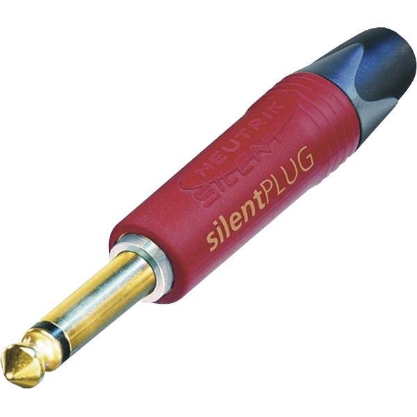 Neutrik NP2X-AU-SILENT 6,35mm Jack (m) gitaar connector - metaal - 2-polig / mono
