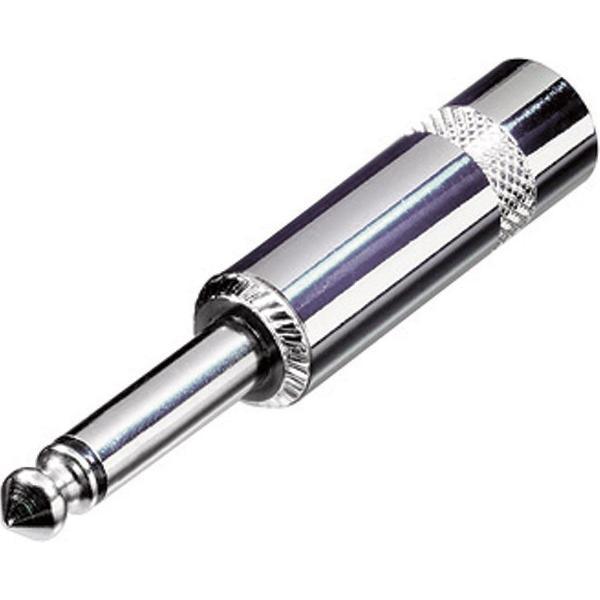 REAN NYS224L 6,35mm Jack (m) connector - metaal - 2-polig / mono