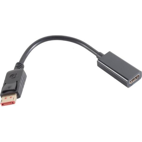 S-Impuls DisplayPort 1.4 naar HDMI 2.0 adapter (4K 60 Hz + HDR) / zwart - 0,15 meter