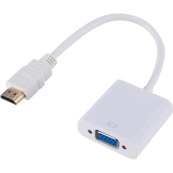 HDMI naar VGA Adapter - Universele HDMI VGA Converter - Male naar Female Adapter - HDMI VGA Converter Kabel - 1080P - Wit
