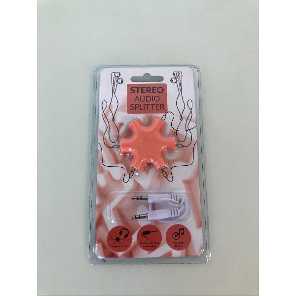 Audio splitter oranje - één stuk