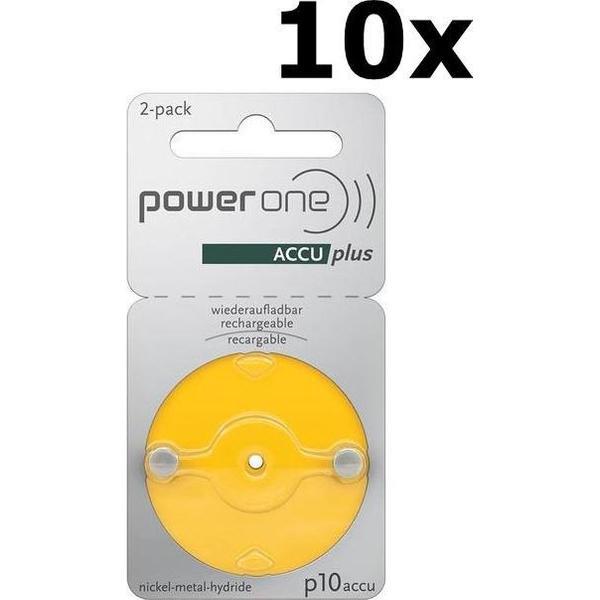 PowerOne van Varta P10 1.2V 30 mAh Ni-MH Gehoorapparaat - kwikvrij batterijen (10 x Blisters)