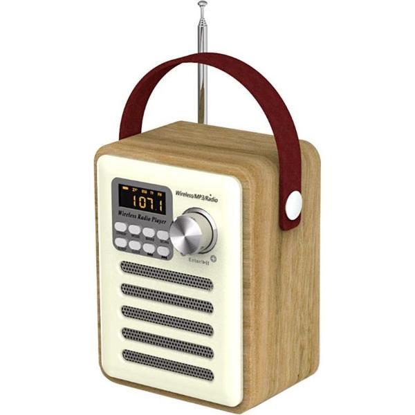 DAB+ Vintage Draagbare digitale radio met Bluetooth AUX USB TF SD card FM