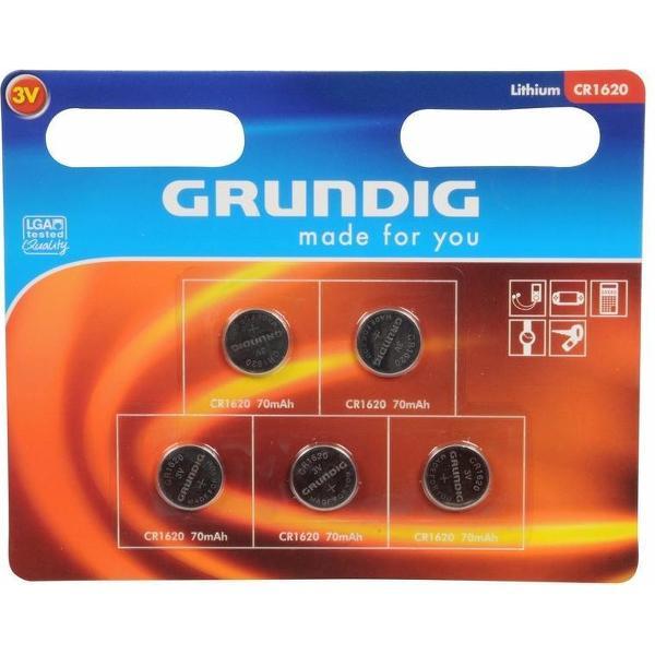 5 Grundig Knoopcelbatterijen CR1620 - 3V