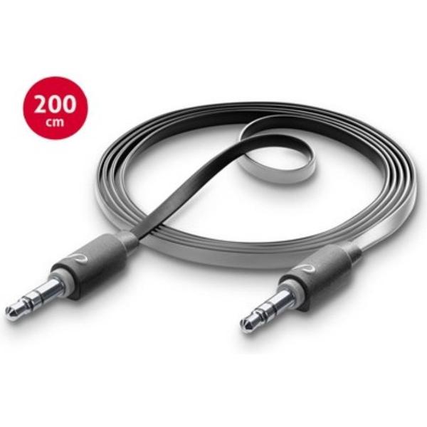 Cellularline Aux Audio Long audio kabel 2 m 3.5mm Zwart