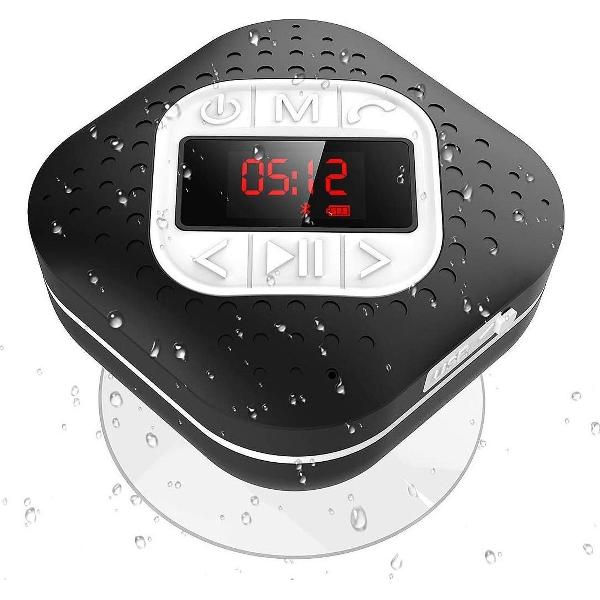 Douche Radio | Bluetooth Radio | Douche Speaker | Radio Functie | Zuignap | Waterdicht | Draadloos | LED Digitaal Scherm | Zwart | Smartphone, Laptop, Mp3, Tablet