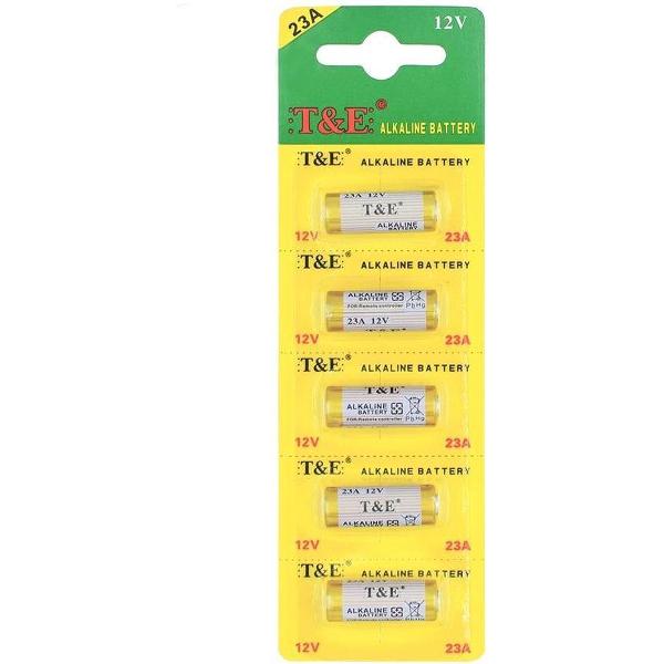 T&E Alkaline Batterij 12V / 23A (5 stuks)