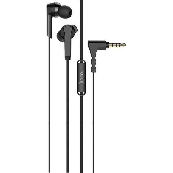 HOCO M72 Admire In-Ear Oordopjes - 3,5mm Audio-Jack Plug - 120cm Kabel - Hi-Res Audio + HD Microfoon - Zwart