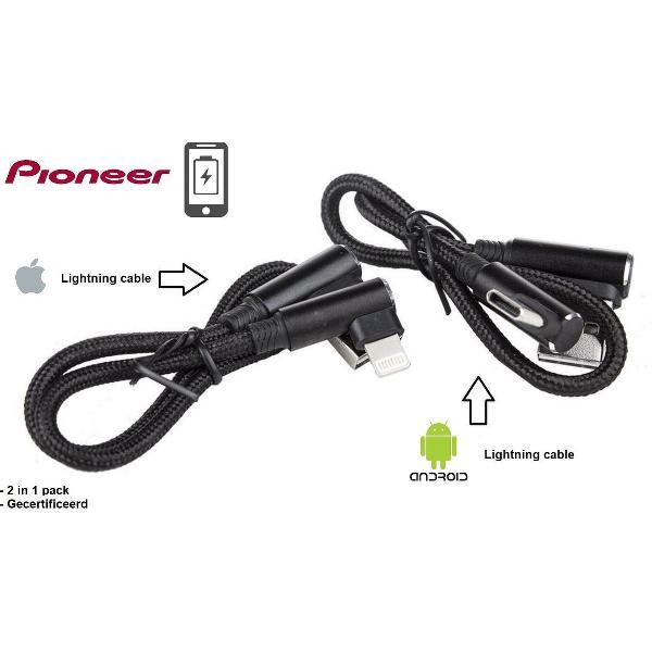 PIONEER CA-IU-MU.25C HQ oplaadt Kabelset - iPhone & Android - Apple