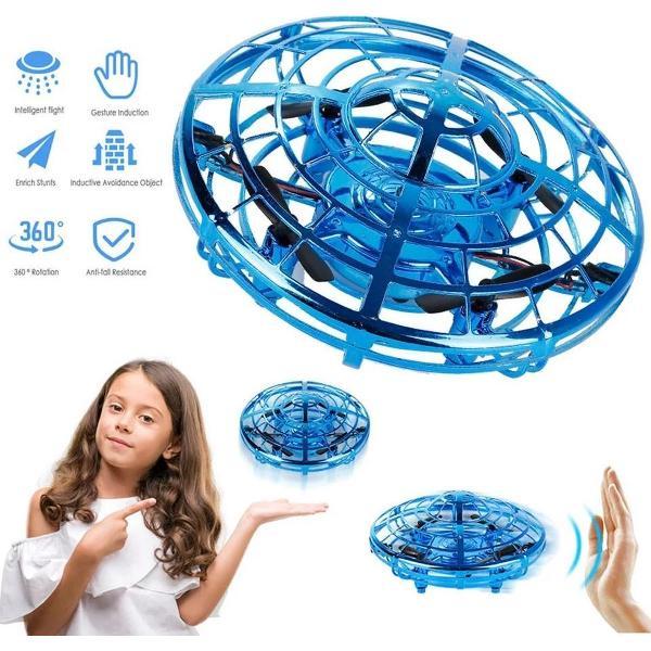 LOUZIR Mini Drone - Anti Bots Sensor - Kinder Cadeau - Zwevende UFO - 4 Propellers - USB oplaadbaar - Infra Rood Sensor - Veilig - Beschermd Door Kooi - Drone Bal - Voor Kinderen - EB Store