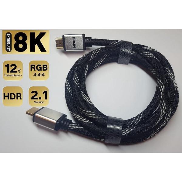 Premium 4K/8K/10K Ultra High Speed 2.1 HDMI kabel 2 meter