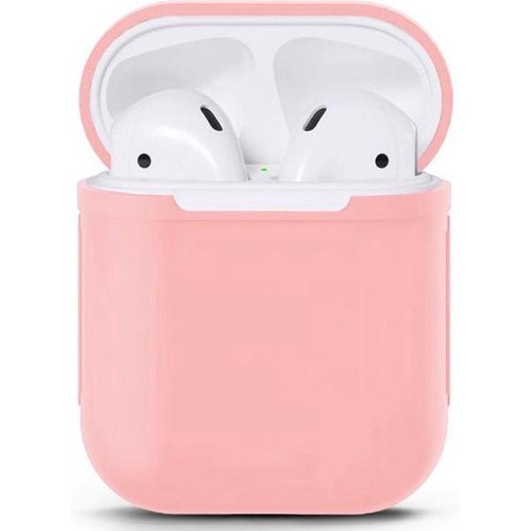 Siliconen Bescherm Hoesje Cover voor Apple AirPods Case - Licht Roze - Mangry
