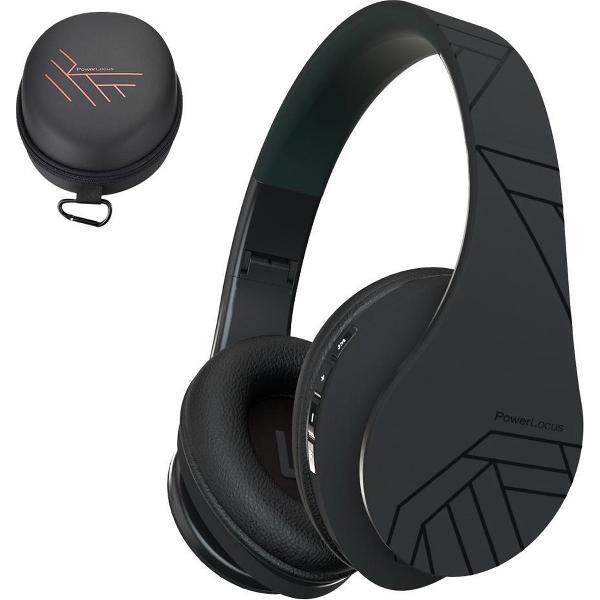 PowerLocus P2 draadloze Over-Ear Koptelefoon Inklapbaar - Bluetooth Hoofdtelefoon - Met microfoon – Zwart