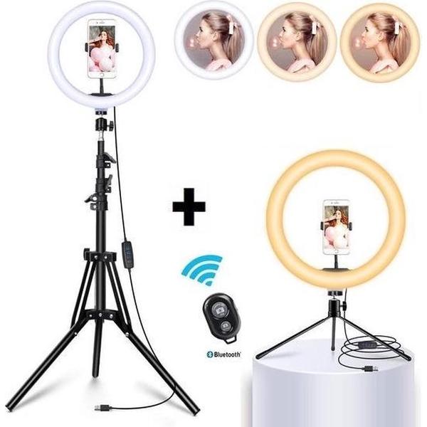 Ringlamp met statief – Tiktok lamp – Selfie ring light – Ringlamp met statief smartphone