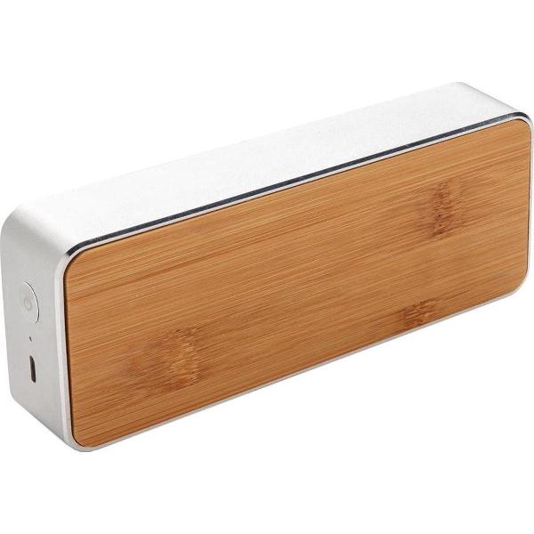 Xd Xclusive Speaker Bamboo Bluetooth 15,4 Cm Alu Wit/naturel