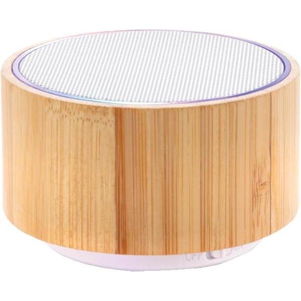 Xd Collection Speaker Bamboo 3w Bluetooth Lichtbruin Led 2-delig