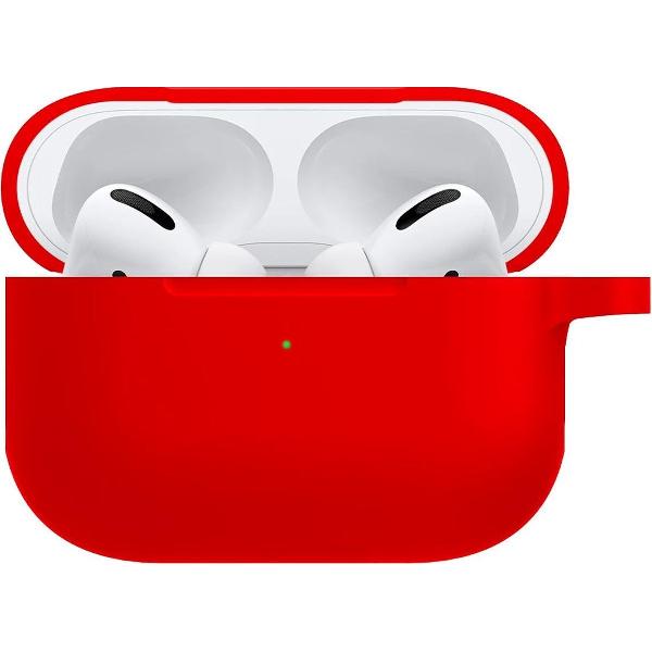 Hoes voor Apple AirPods Pro Hoesje Siliconen Case - Rood