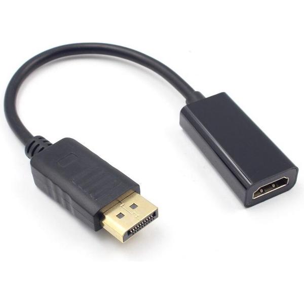 WiseGoods - Premium DisplayPort naar HDMI Adapter - Displaypoort - DP - Converter - Adapter - Kabel - Zwart