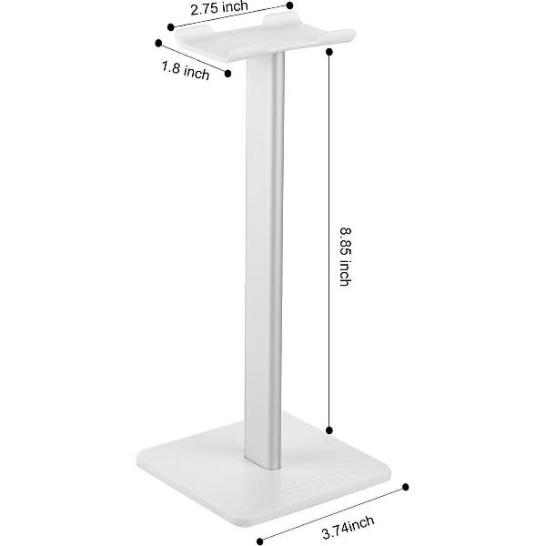 Witte Koptelefoon Houder - Staande Hoofdtelefoon Drager - Headset Stand – Stevige Staande Koptelefoon Houder