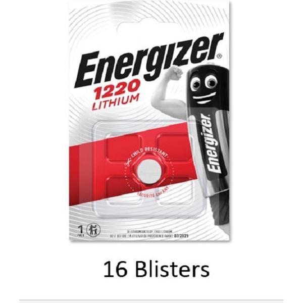16 stuks (16 blisters a 1 stuk) Energizer Lithium CR1220 3V