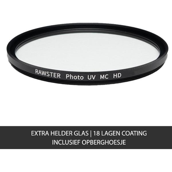 RAWSTER Photo • UV beschermfilter • 62mm • Slim frame • Multi-coated
