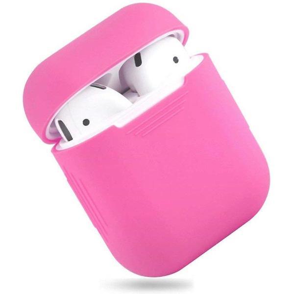 Siliconen Bescherm Hoesje Cover Fel Roze voor Apple AirPods 1+2 Case