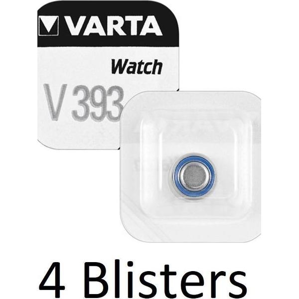 4 stuks (4 blisters a 1 st) Varta SR48 W/V393 Single-use battery Zilver-oxide 1,55 V