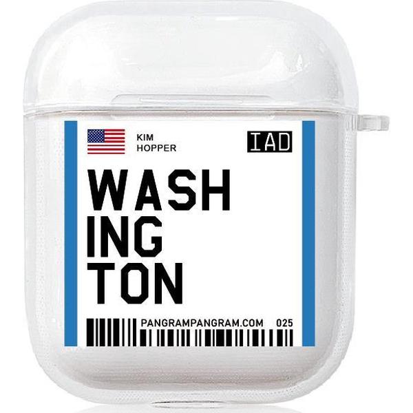 AirPods Case Cover City - Bescherm hoes - Washington - Geschikt voor Apple AirPods 1 & 2 - gerrey.