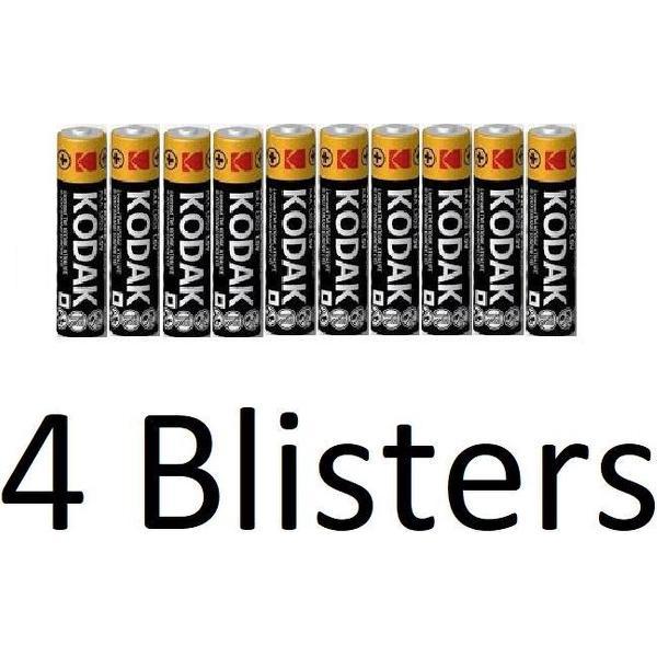 40 Stuks (4 Blister a 10 st) kodak xtralife AAA Batterijen