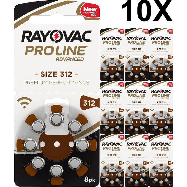 Rayovac 312 Proline Advanced Premium Performance (8 pack) - 10 pakjes / 80 batterijtjes