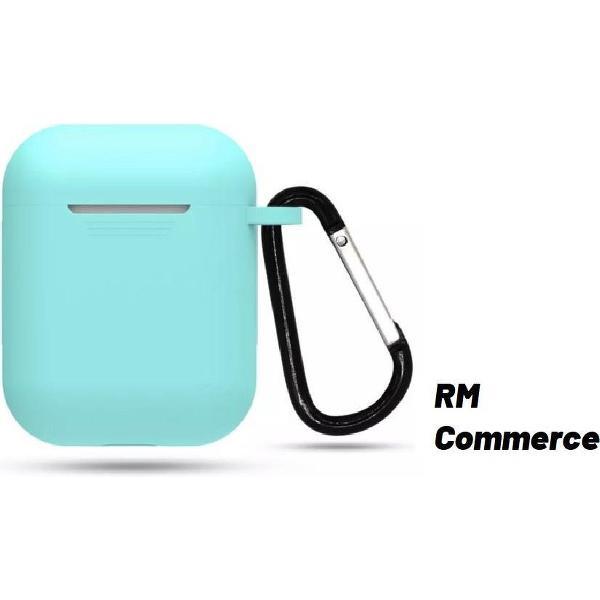 Airpod Siliconen Hoesje Casez - Neon blauw - Turkoois - Geschikt voor Apple Airpods - airpod case - oordopjes hoesje - beschermhoesje airpods - draadloze oordopjes - bescherming - draadloze koptelefoon hoesje - Draadloze oordopjes - Draadloze oortjes