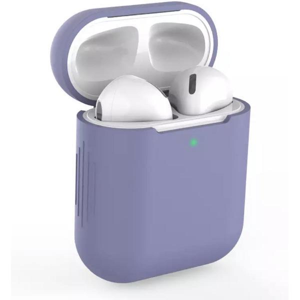 Bescherm Hoes Cover Case voor Apple AirPods (Siliconen) - Blauwgrijs